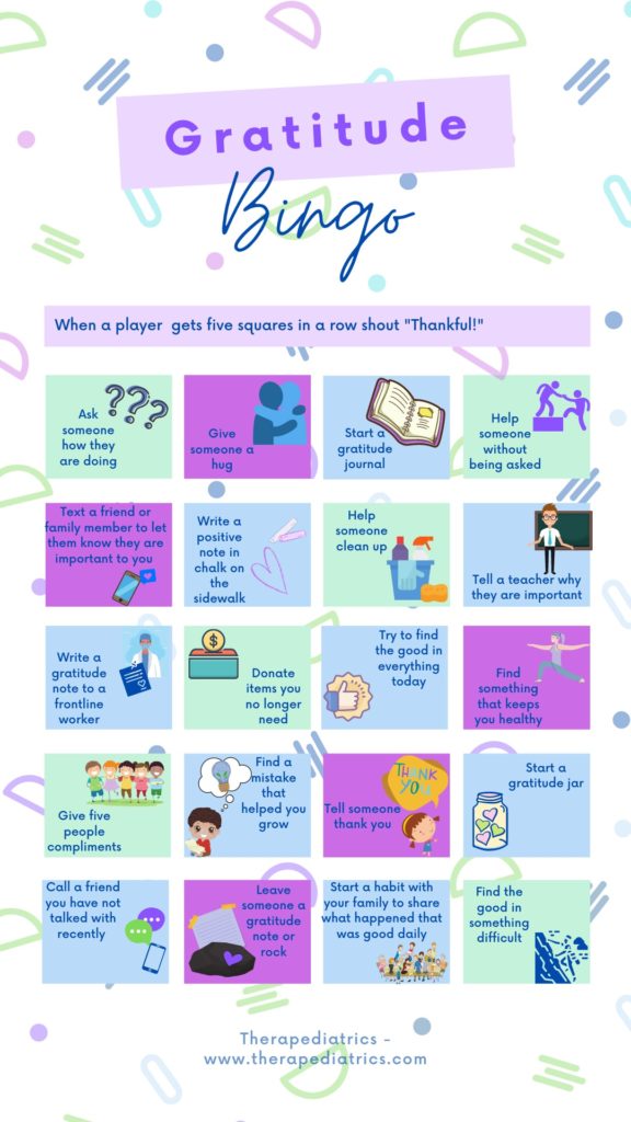 Gratitude Bingo for Kids