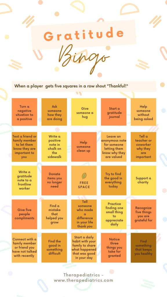 Gratitude Bingo