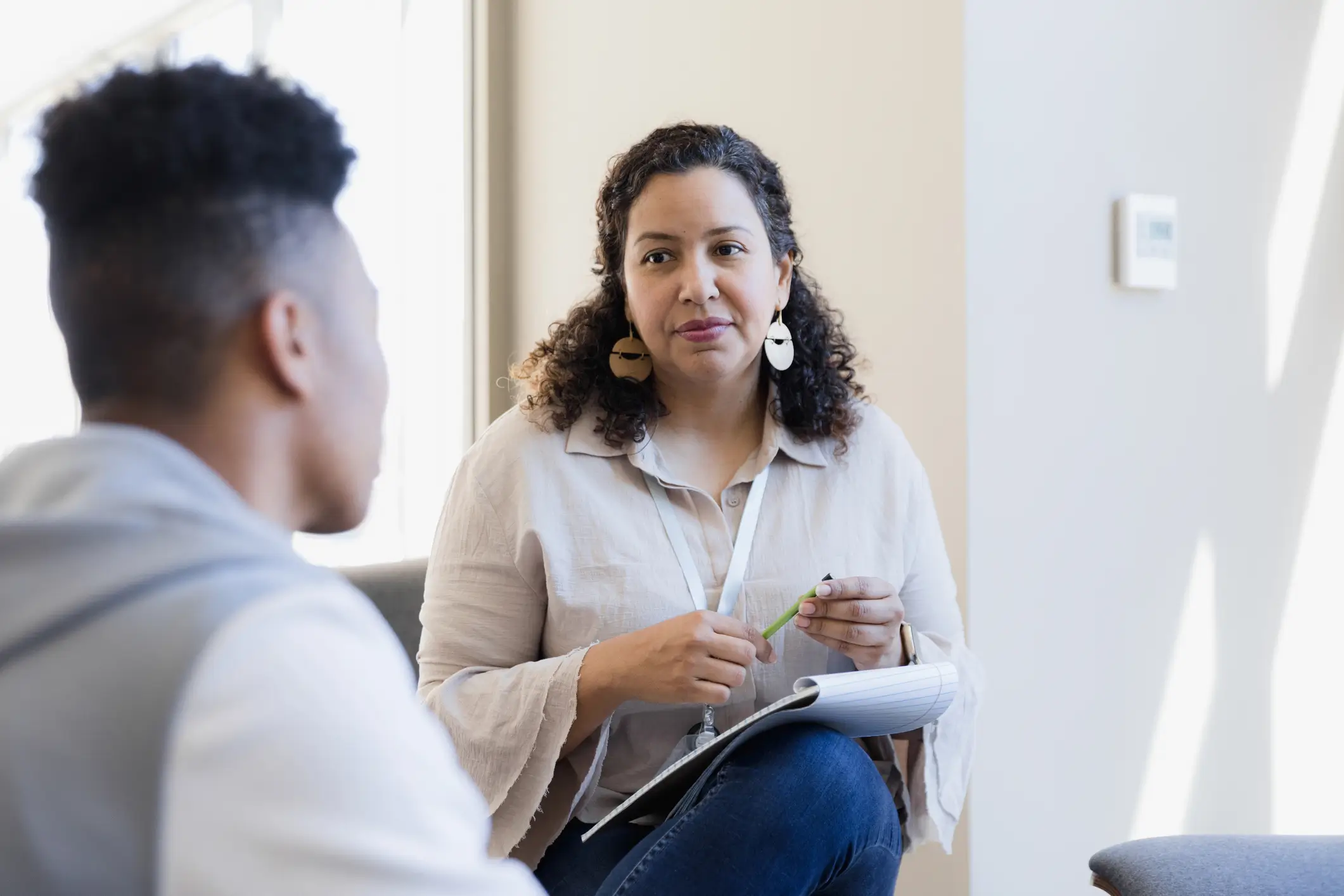 A therapist and her patient